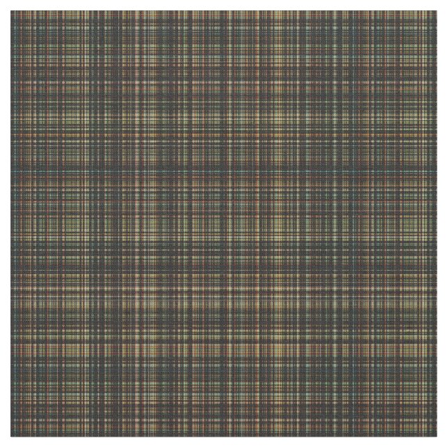Dark Tartan (Plaid) Custom Fabric (Close Up)