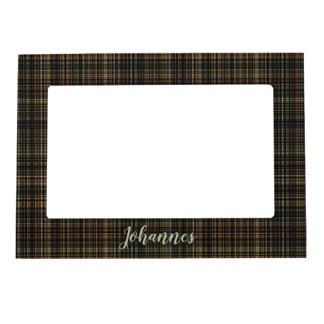Dark Tartan (Plaid) Custom Magnetic Frame (Front)