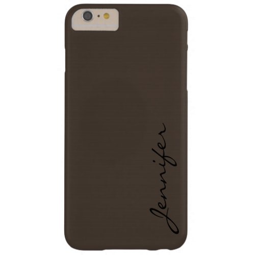 Dark taupe color background barely there iPhone 6 plus case