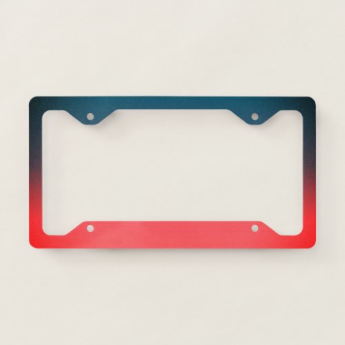 Dark Teal and bright coral pink gradient License Plate Frame