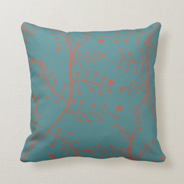 salmon colored throw pillows