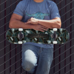 Dark Teal, Black and Gold Abstract Pattern  Skateboard<br><div class="desc">Skateboard. Featured in a abstract dark teal, black and gold design ready for you to personalize. ✔NOTE: ONLY CHANGE THE TEMPLATE AREAS NEEDED! 😀 If needed, you can remove the text and start fresh adding whatever text and font you like. 📌If you need further customization, please click the "Click to...</div>