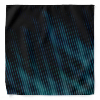 Dark Teal Blue Black Metallic Shine Striped Bandana