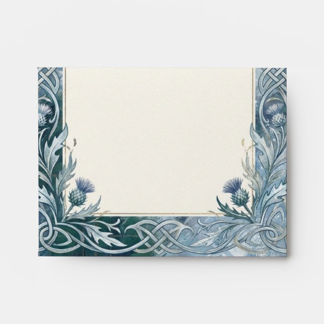 Dark Teal Celtic  Envelope (Front)