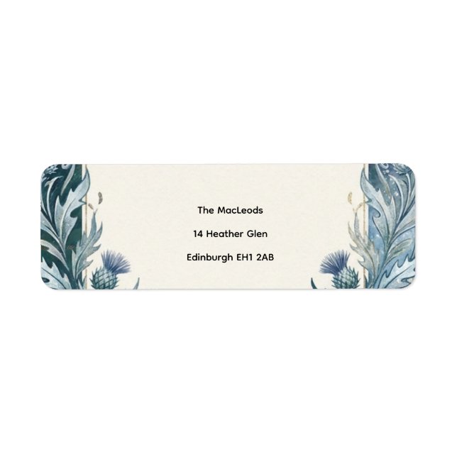 Dark Teal Celtic Return Address Labels (Front)