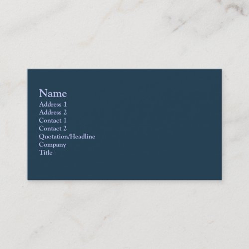 Dark Teal color Business Card