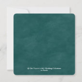 Dark Teal & Copper Bold Wedding Color Palette Card (Back)