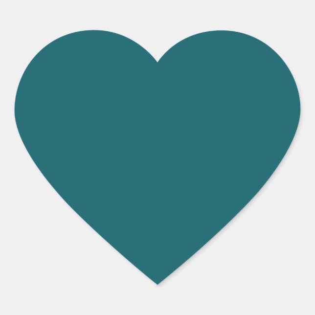 Dark Teal Heart Sticker (Front)