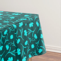 Dark Teal Liberty Floral Pattern Elegant Bold