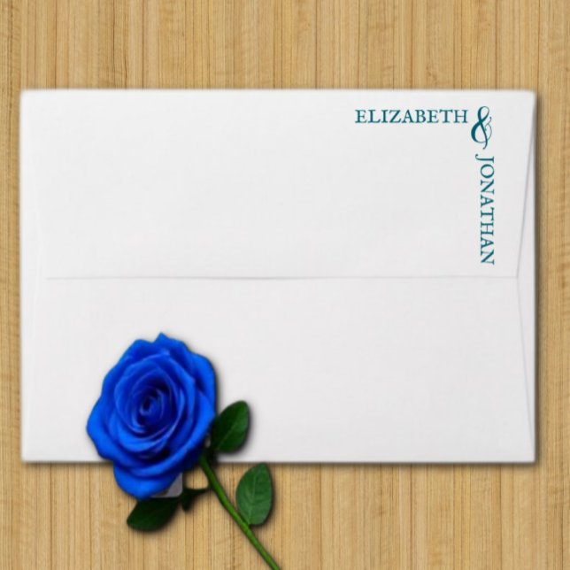 Dark Teal Modern Typography Wedding Envelope (Creator Uploaded)