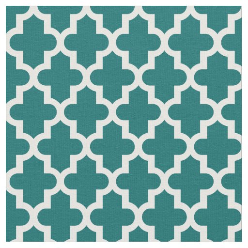 Dark Teal Moroccan Print Fabric