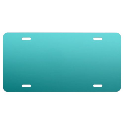 Dark Teal Ombre License Plate