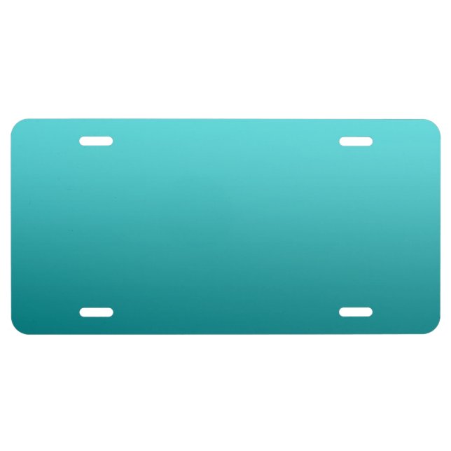 “Dark Teal Ombre” License Plate (Front)