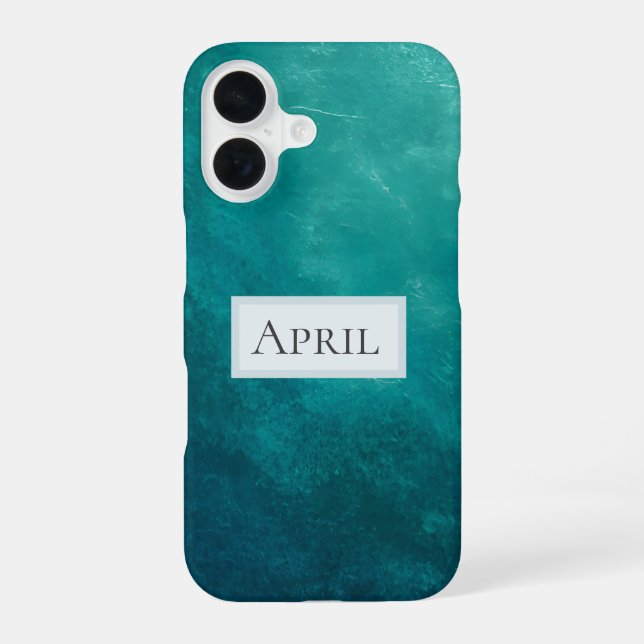Dark Teal Ombre Texture Iphone Case (Back)
