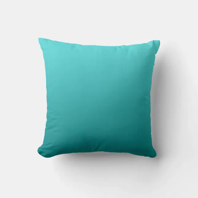 “Dark Teal Ombre” Throw Pillow Zazzle