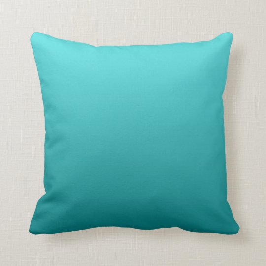 “Dark Teal Ombre” Throw Pillow
