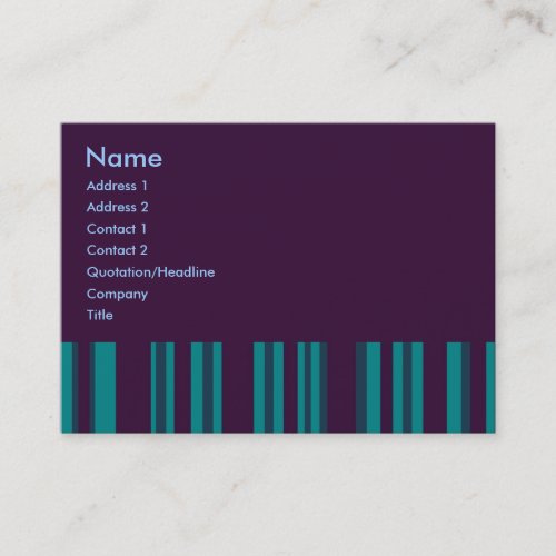 dark teal purple stripes business cards