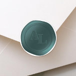 Dark Teal Seal Monogram Wedding Stickers<br><div class="desc">Dark Teal Seal Monogram Wedding Stickers use a gorgeous serif font and double 2 Letter Initials. These envelope seal Stickers use the wedding couple's first name Initial Letters. Use the Monogram Faux Wax Seal Stickers for the perfect finishing touch to your save the dates, wedding invitations, or other special occasion...</div>