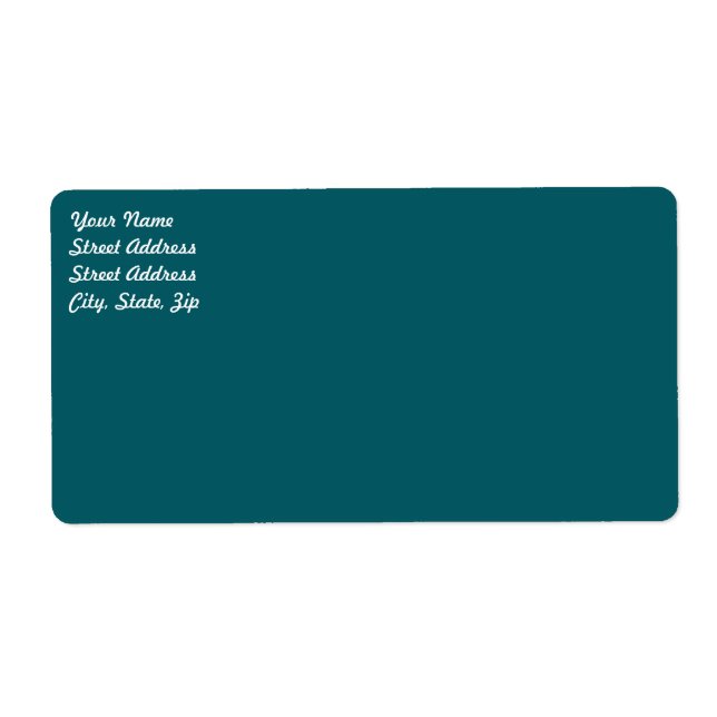Dark Teal Shipping Label (Front)