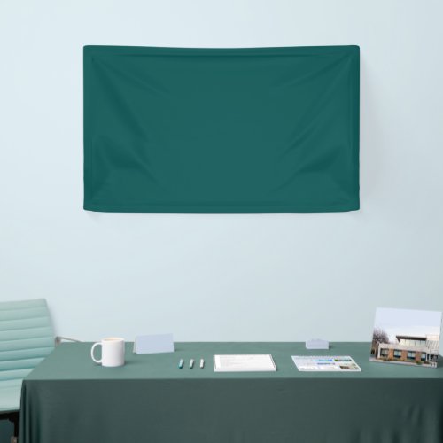 Dark Teal Solid Color Banner