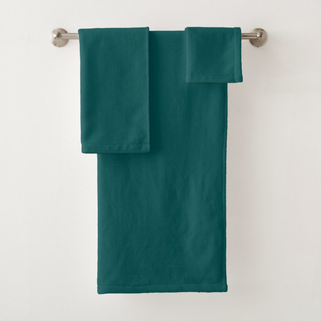  Dark Teal  (solid color)  Bath Towel Set (Insitu)