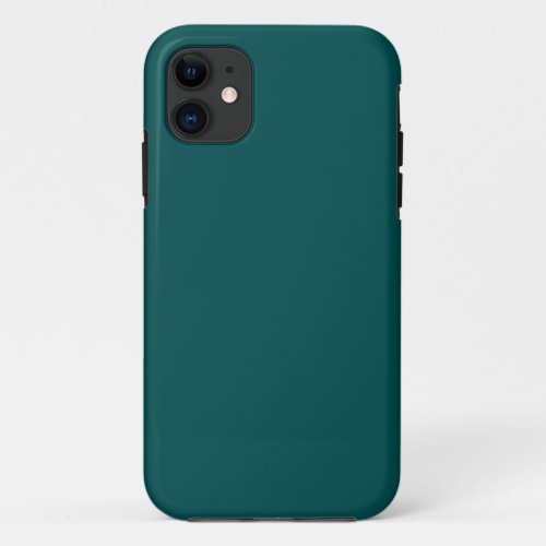  Dark Teal  solid color  iPhone 11 Case