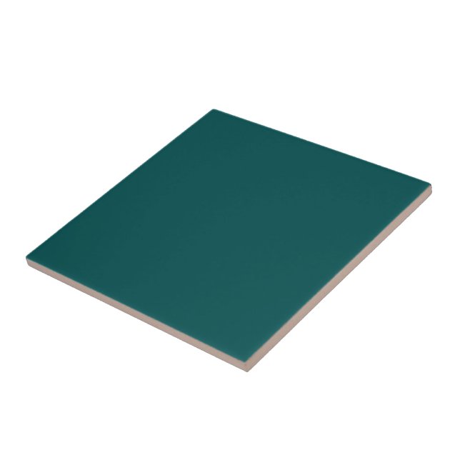  Dark Teal  (solid color)  Ceramic Tile (Side)