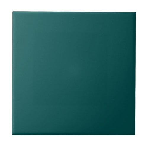 Dark Teal Solid Color Ceramic Tile