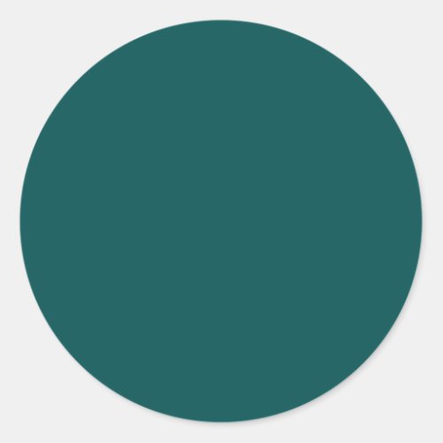 Dark Teal Solid Color Classic Round Sticker