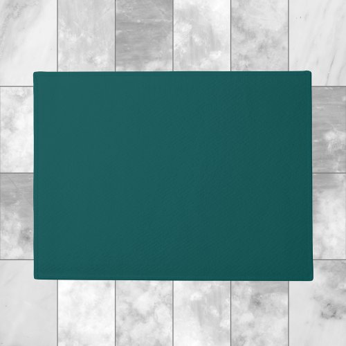 Dark Teal Solid Color Doormat