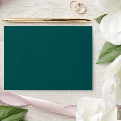 Dark Teal Solid Color Envelope