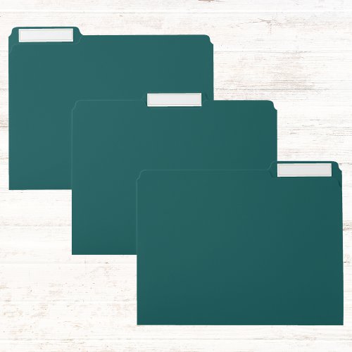 Dark Teal Solid Color File Folder