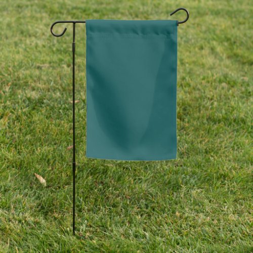 Dark Teal Solid Color Garden Flag