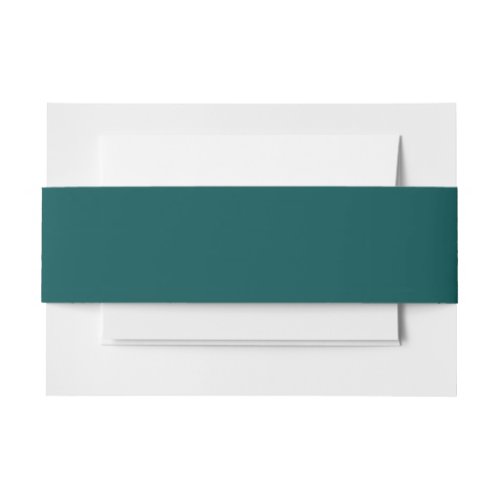 Dark Teal Solid Color Invitation Belly Band