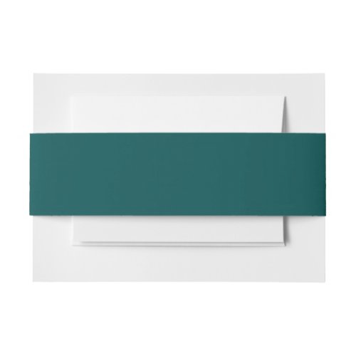 Dark Teal Solid Color Invitation Belly Band