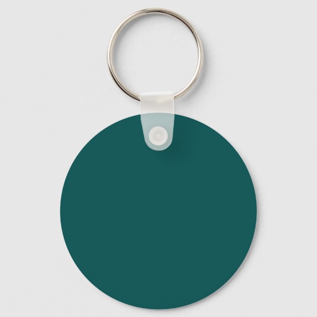 Dark Teal  (solid color)  Keychain (Front)