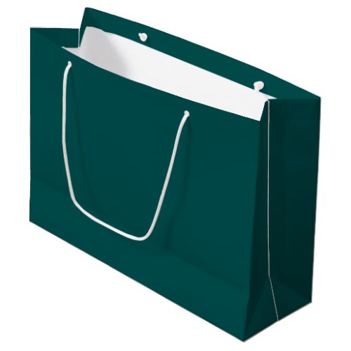 Dark Teal Solid Color Large Gift Bag