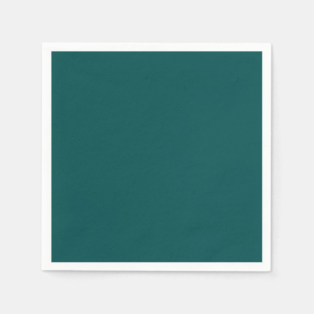 Dark Teal Solid Color Napkins (Front)