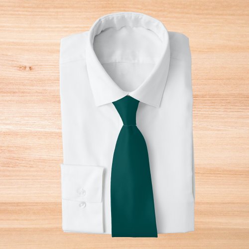 Dark Teal Solid Color Neck Tie