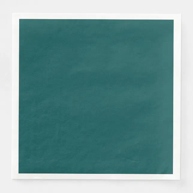 Dark Teal (solid color) Paper Dinner Napkins Zazzle