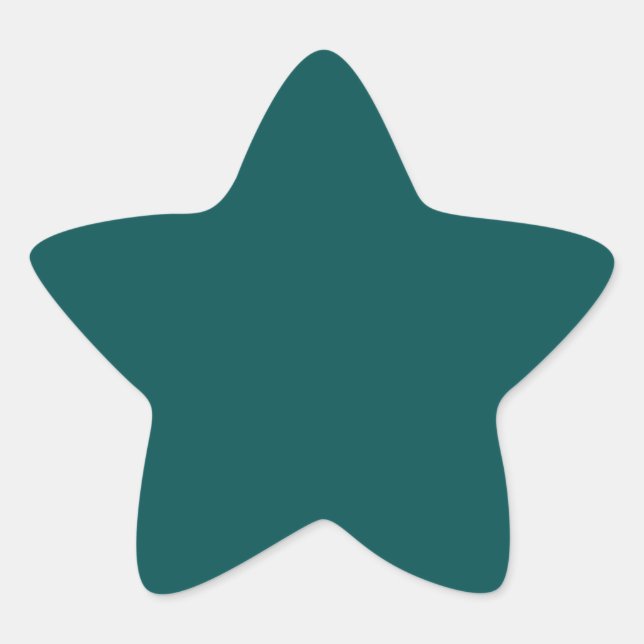  Dark Teal  (solid color)  Star Sticker (Front)