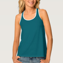 Dark Teal Solid Color Tank Top