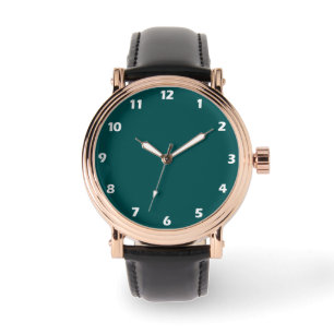 Dark Teal Solid Color Watch