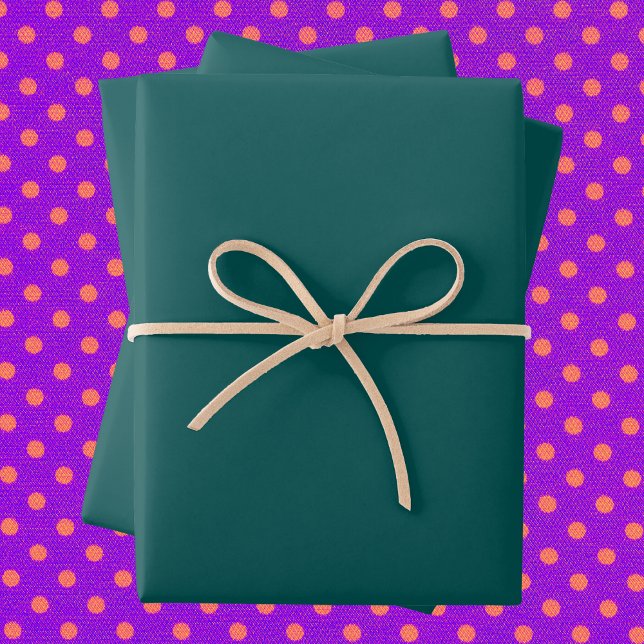Dark Teal Solid Color Wrapping Paper Sheets (Creator Uploaded)