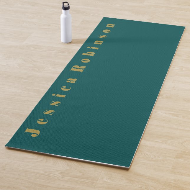 Dark Teal Solid Color Yoga Mat (In Situ)