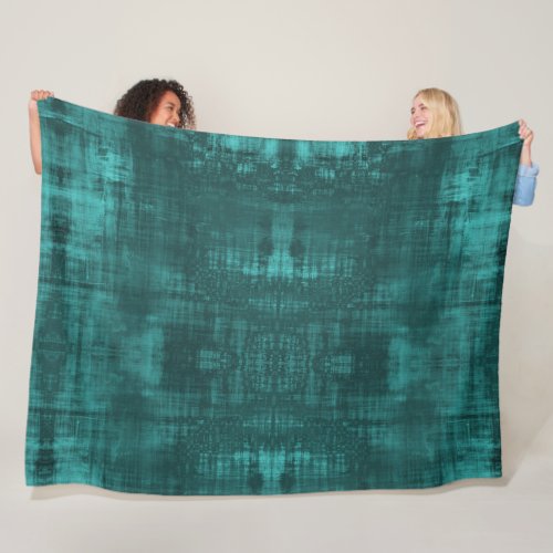 Dark Teal Subtle Suede Look Pattern  Fleece Blanket