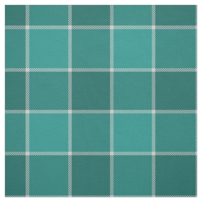 dark teal turquoise checkered plaid fabric (Swatch)