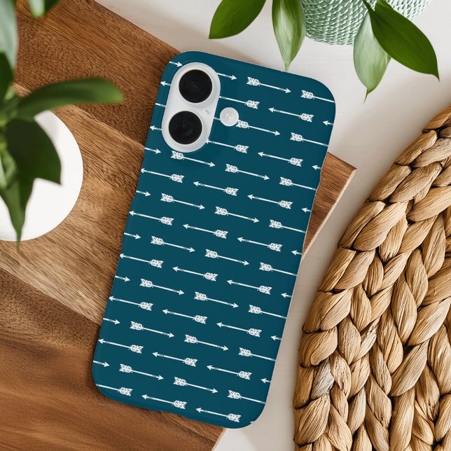 Dark Teal & White Arrows | iPhone Case-Mate iPhone Case (Creator Uploaded)
