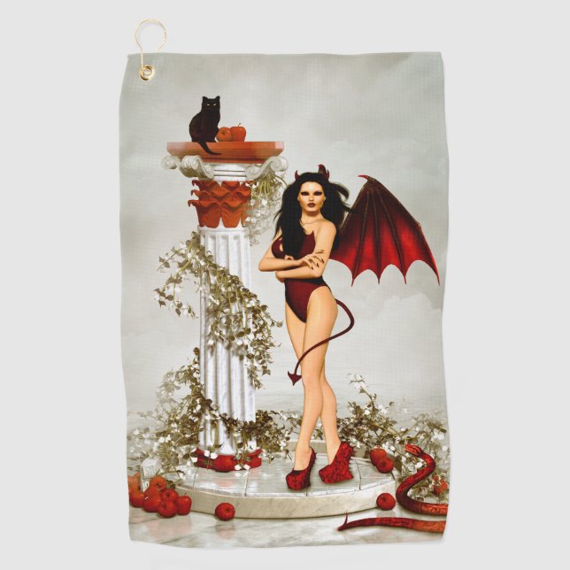 Dark Temptress Golf Towel (Front)