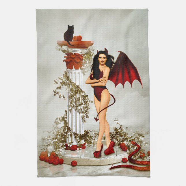 Dark Temptress Kitchen Towel (Vertical)